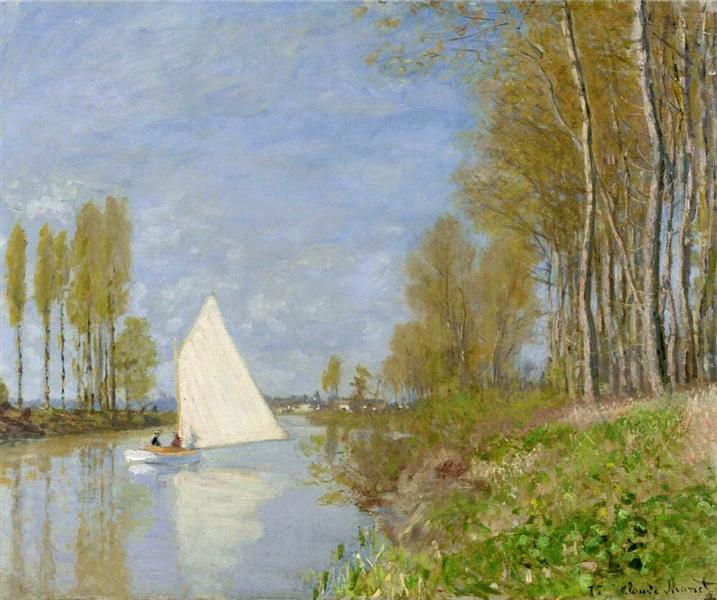 Small Boat on the Small Branch of the Seine at Argenteuil, 1872 - Claude Monet