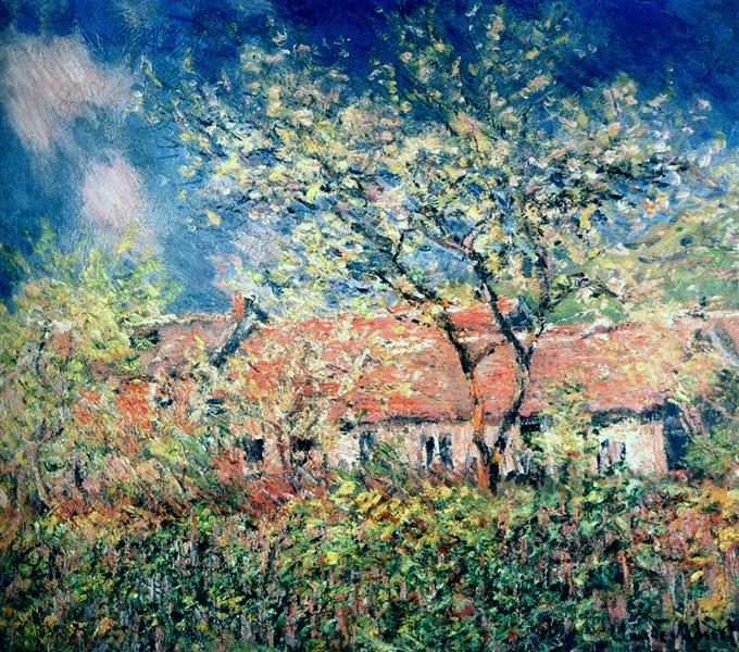 Springtime at Giverny, 1886 - 莫內