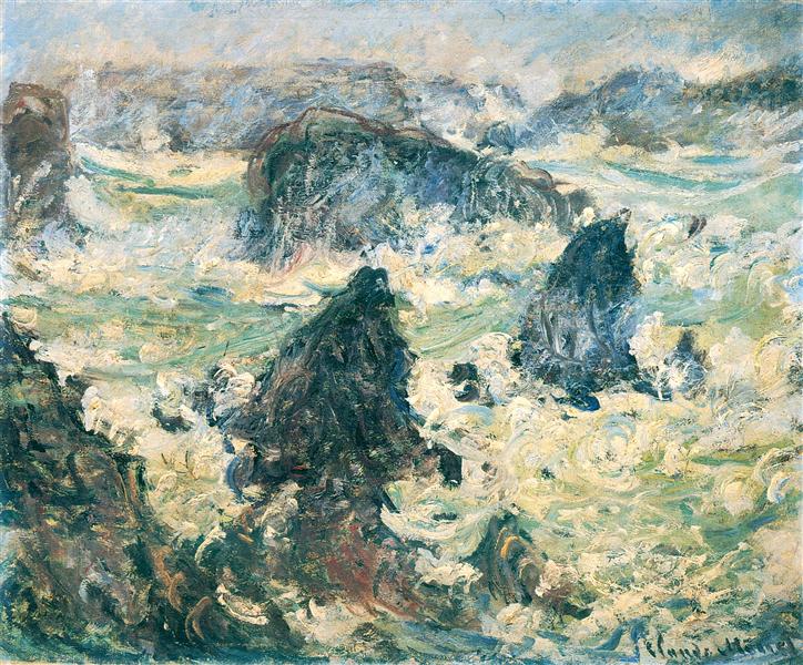 Шторм на побережье в Бель-Иль, 1886 - Клод Моне - WikiArt.org