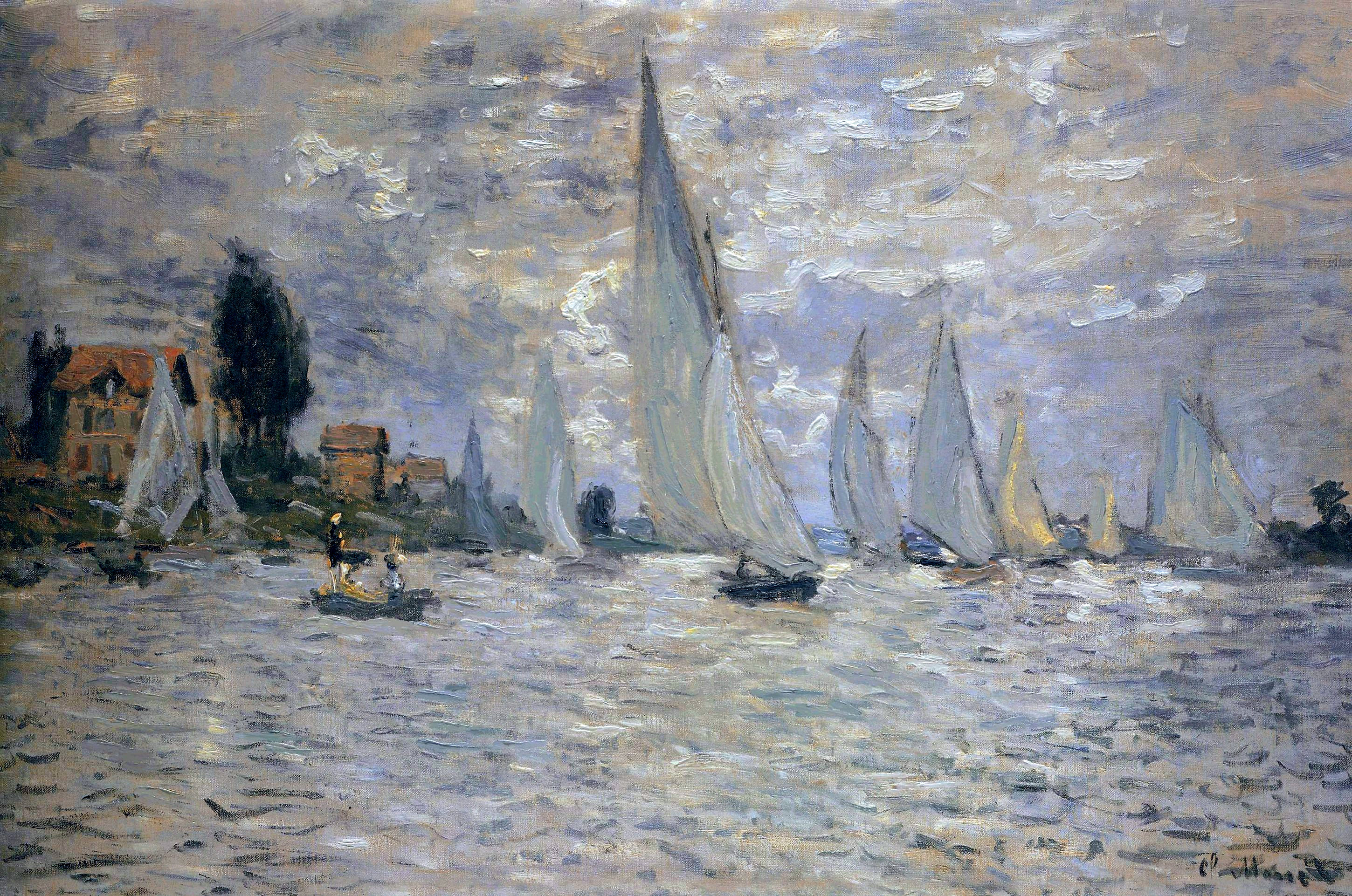 The Boats Regatta at Argenteuil, 1874 - Claude Monet ...