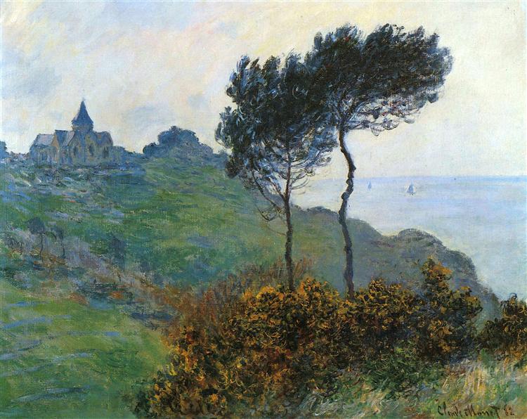The Church at Varengaville, Grey Weather, 1882 - Claude Monet