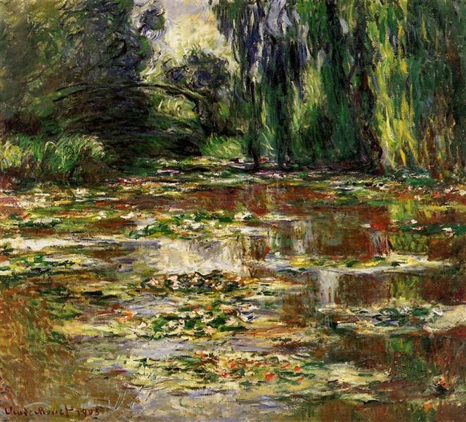 The Japanese Bridge (The Bridge over the Water-Lily Pond), 1905 - Claude Monet