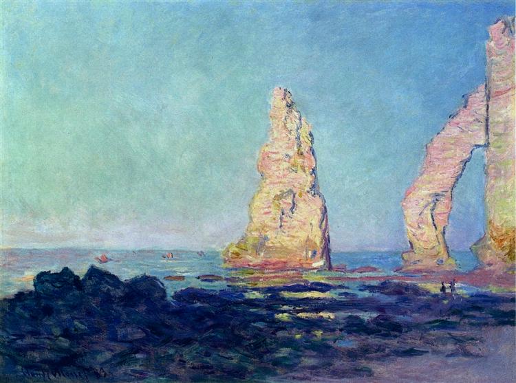 The Needle of Etretat, Low Tide, 1883 - Claude Monet