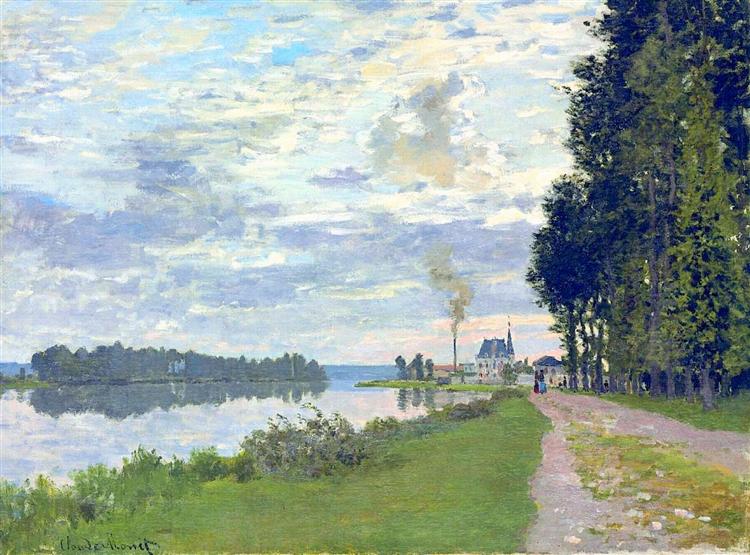 The Promenade at Argenteuil 02, 1872 - 莫內