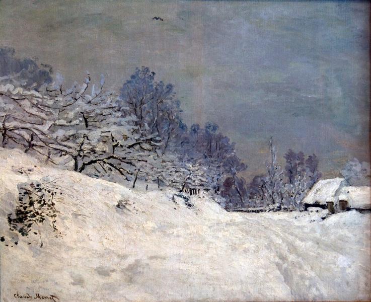 The Road in front of Saint-Simeon Farm in Winter, 1867 - Клод Моне