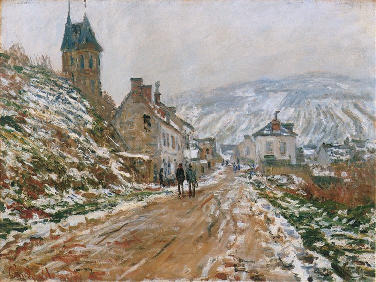 The Road in Vetheuil in Winter, 1879 - 莫內