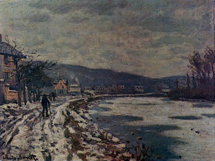 The Seine at Bougival, 1869 - 莫內