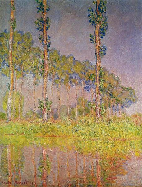 Три дерева весной, 1891 - Клод Моне