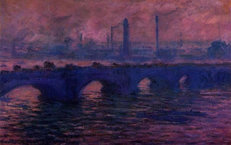Мост Ватерлоо, пасмурная погода, 1899 - 1901 - Клод Моне