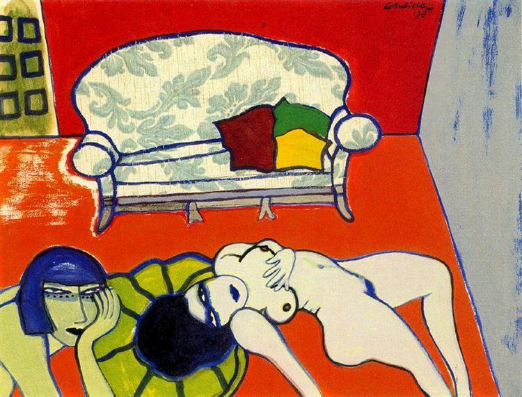 Conversation: Two Nudes in an Interior, 1978 - Corneille