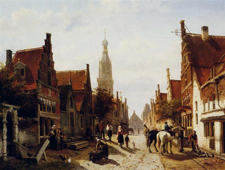 Market Oudewater - Cornelis Springer