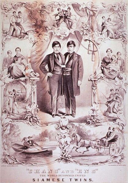 The World Renowned United Siamese Twins, 1860 - Currier and Ives