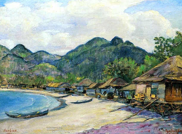 Japanese Village, 1921 - David Burliuk