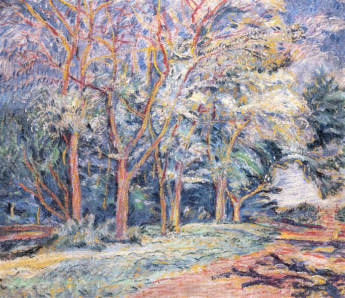 Landscape with trees, c.1910 - David Burliuk