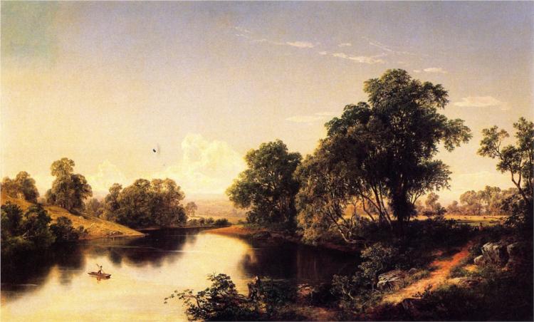 On the Esopus Creek, Ulster County, New York, 1859 - Девід Джонсон