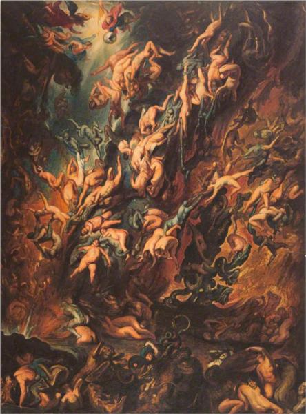 The Fall of the Damned (copy after Rubens) - David Scott