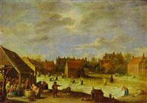 A Bleaching Ground - David Teniers the Younger