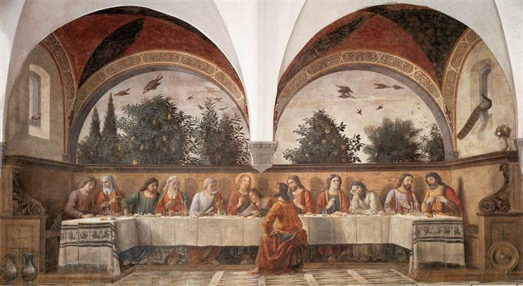 Cenacolo de Domenico Ghirlandaio, 1480 - Domenico Ghirlandaio