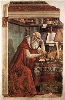 Saint Jérôme dans son étude - Domenico Ghirlandaio