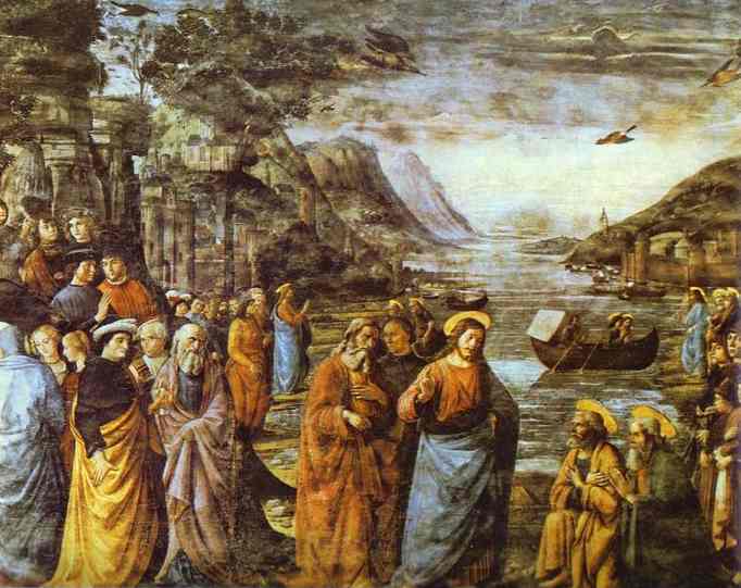 The Calling of St. Peter, 1482 - Доменико Гирландайо