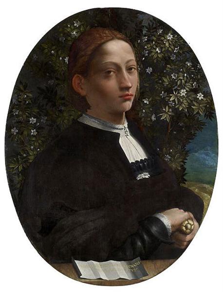 Retrato de uma Jovem, provavelmente Lucrécia Bórgia, 1516 - Dosso Dossi