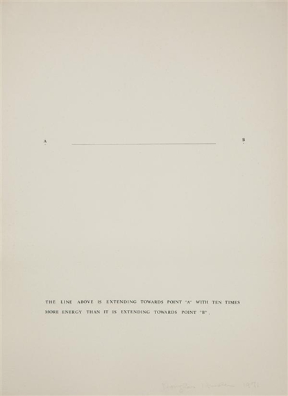 Untitled (The Line Above), 1971 - Douglas Huebler