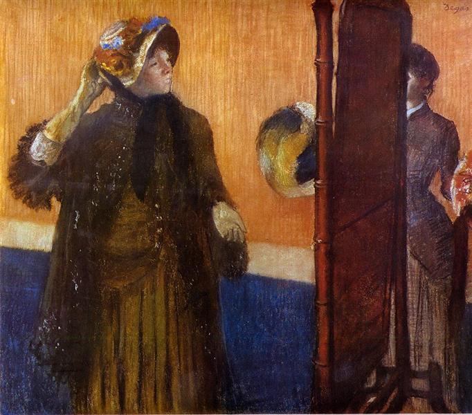 At the Milliner's, 1882 - Edgar Degas