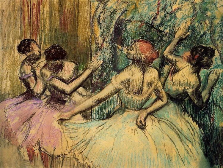 Dancers in the Wings, c.1897 - c.1901 - Edgar Degas