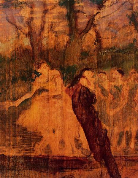 Танцовщицы среди декораций, c.1889 - Эдгар Дега