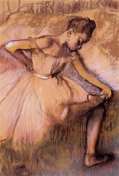 Розовая танцовщица, c.1900 - Эдгар Дега