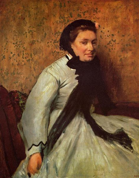Портрет дамы в сером, 1865 - Эдгар Дега