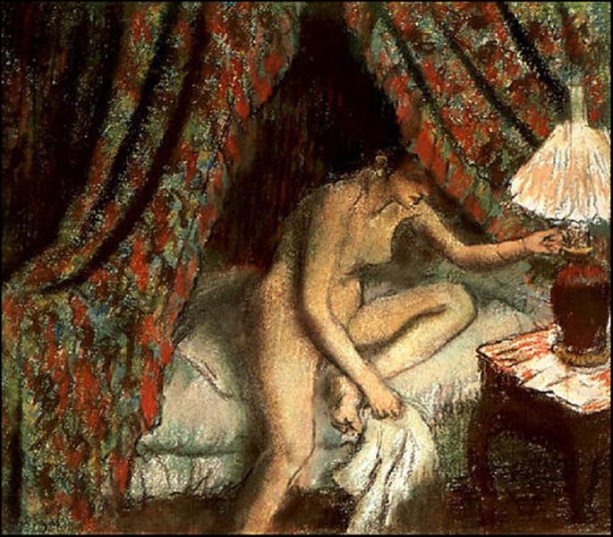 Retiring, 1883 - Edgar Degas