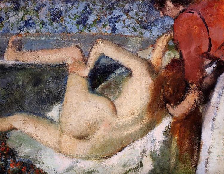 Ванная (женщина сзади), 1895 - Эдгар Дега