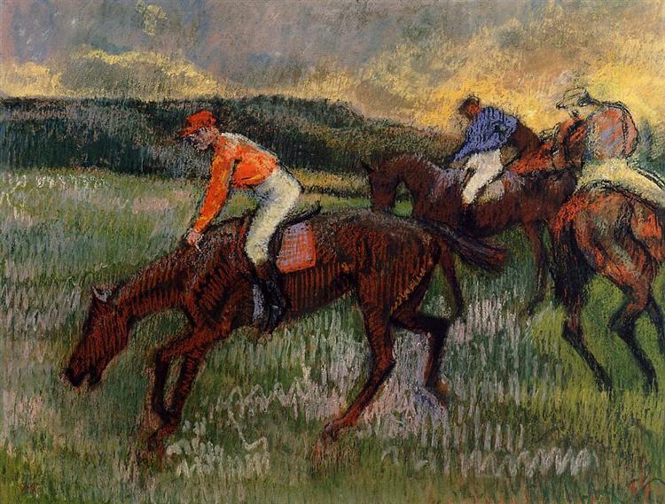 Three Jockeys, c.1900 - Едґар Деґа