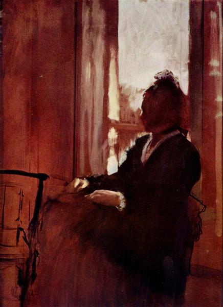 Женщинау окна, 1872 - Эдгар Дега