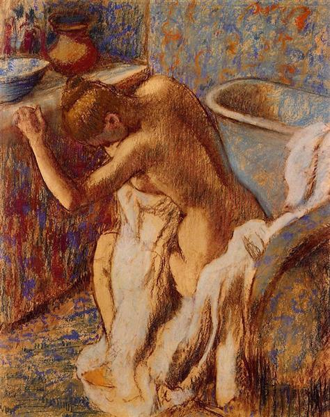Женщина вытирается, c.1893 - c.1898 - Эдгар Дега