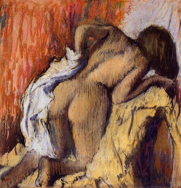 Женщина вытирается, c.1896 - c.1898 - Эдгар Дега