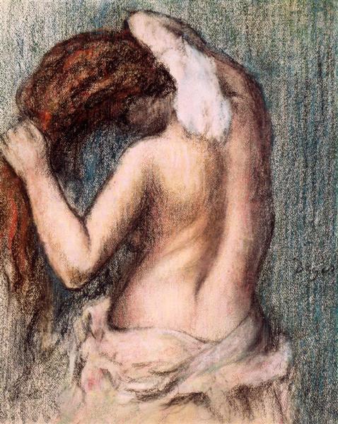 Женщина вытирается, c.1906 - Эдгар Дега