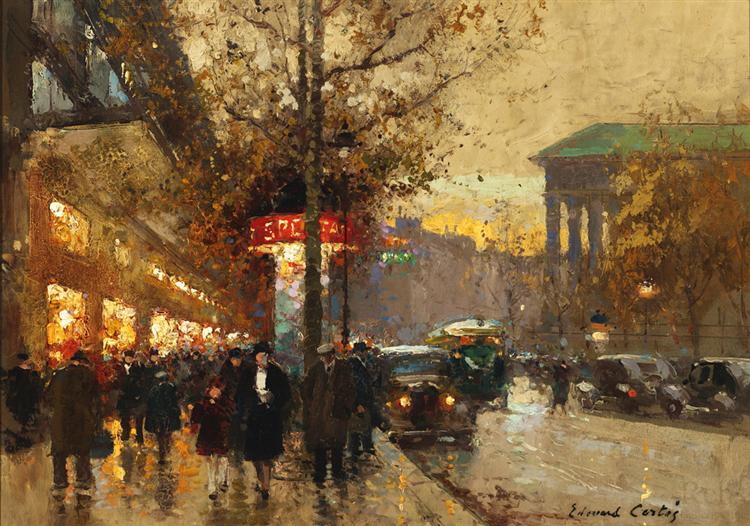 La Madeleine in crepuscule look from Boulevard - Едуард Кортес