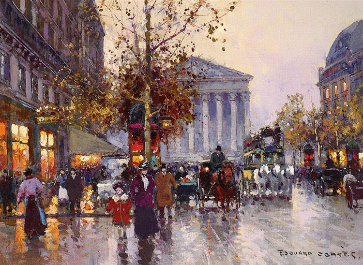 The View From Madeleine La Rue Royale - Edouard Cortes