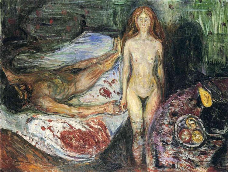 Death of Marat I, 1907 - Edvard Munch