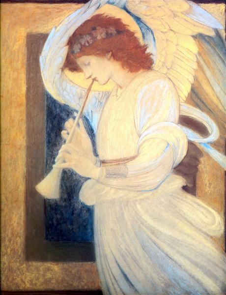 An Angel Playing a Flageolet, 1878 - Едвард Берн-Джонс