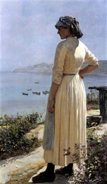 On the look out for her boat - Edward R. Taylor