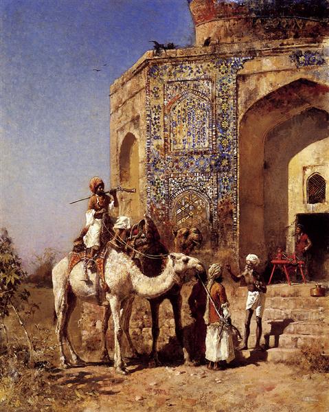 Old Blue Tiled Mosque, Outside of Delhi, India, c.1883 - Edwin Lord Weeks