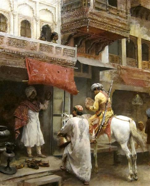 Street Scene In India, 1888 - Эдвин Лорд Уикс