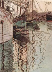 Harbor of Trieste - Egon Schiele