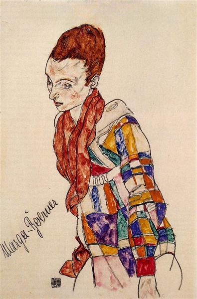 Portrait of Marga Boerner, 1917 - 席勒