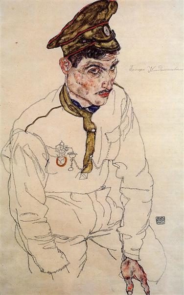Russian Prisoner of War (Grigori Kladjishuli), 1916 - Egon Schiele -  WikiArt.org