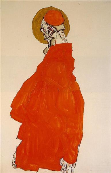 Standing Figure with Halo, 1913 - Эгон Шиле
