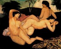 After the Bath (The Nymphs) - Emile Bernard